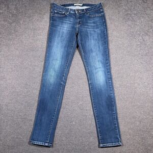 Levi's 711 Skinny Jeans Women's 25 Blue Mid Rise Stretch Denim Casual Momcore
